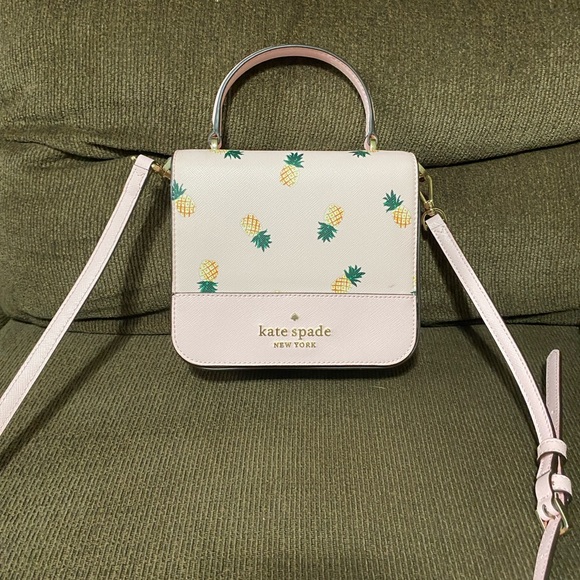 kate spade Handbags - Kate Spade Pink and Cream Pineapple Mini Bag